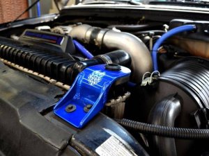 Ford F-350 Radiator Support Brackets - Sinister Diesel - Sinister Diesel - Sinister Blue - `03-`07